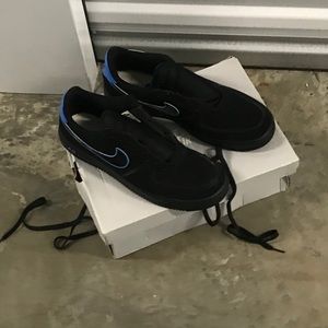 Nike AF1 Black and Photo Blue Sneakers